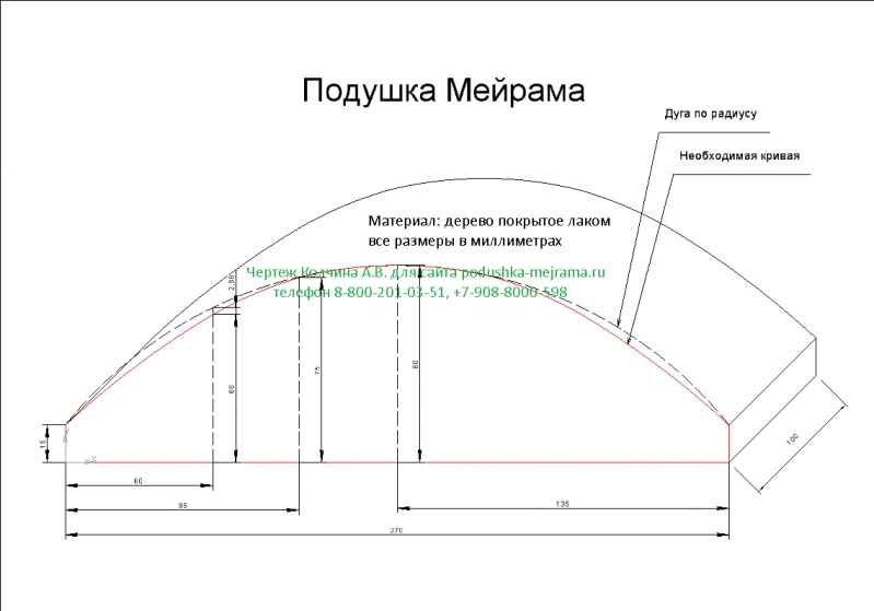 как самостоятельно сделать подушку Мейрама